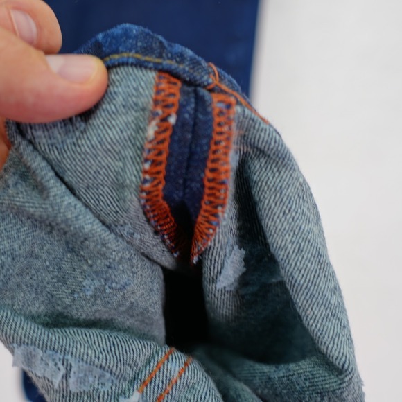 Eddie‎ Bauer Slim Specially Dyed Blue Denim Selvedged Jeans 35 / 30 Mid Rise - Picture 5 of 12